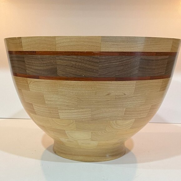 Segmented Turned Bowl - Picture 1 of 3